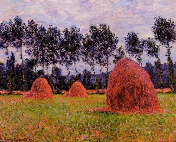  paja Lienzo - Pajares Día Nublado Claude Monet